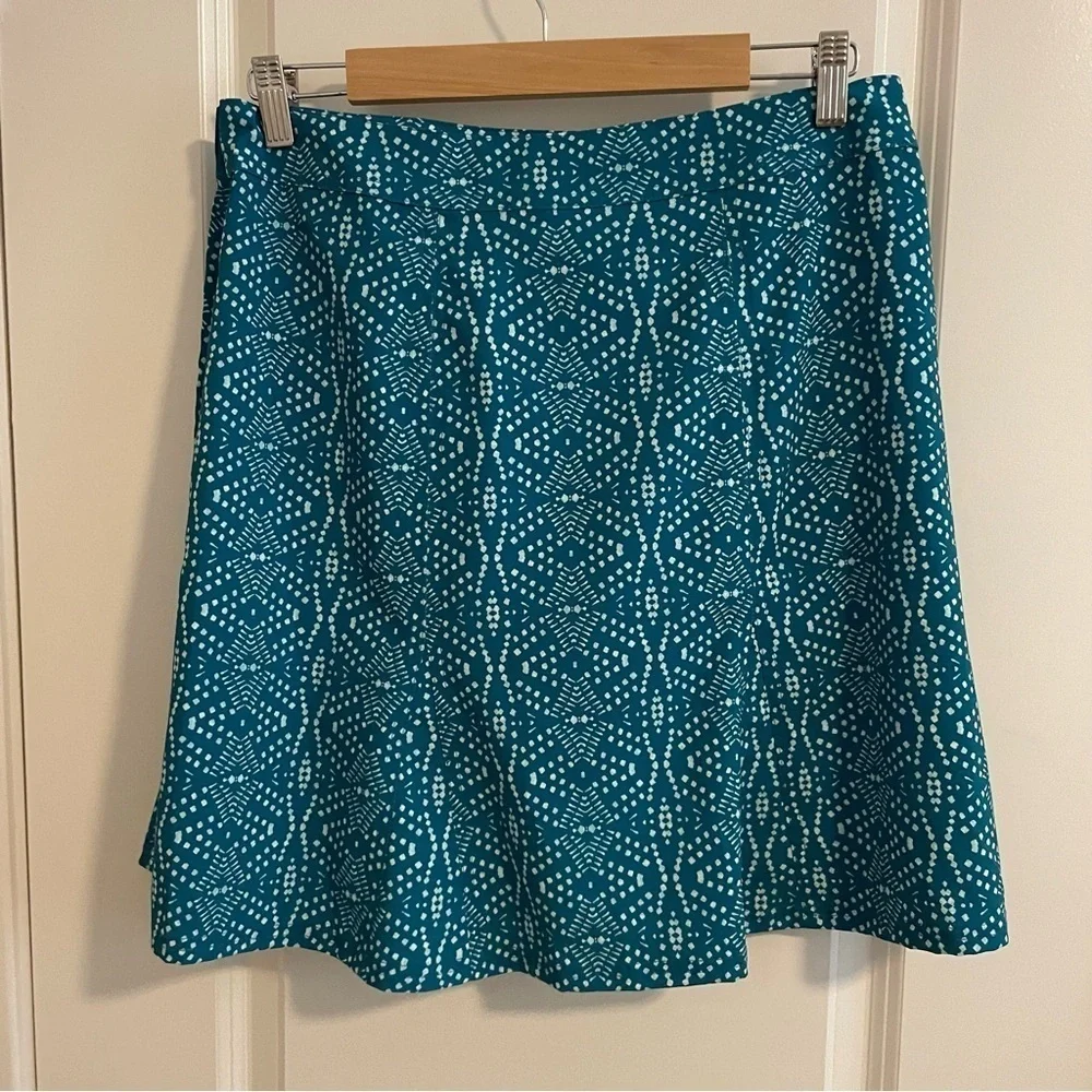 RipSkirt Playa Ocean Length 2 Wrap Skirt Teal Batik Print Size Medium